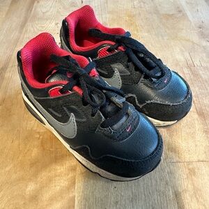 Kids Nike Air Black and Red Sneakers